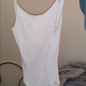 Rubbed White Body Suit